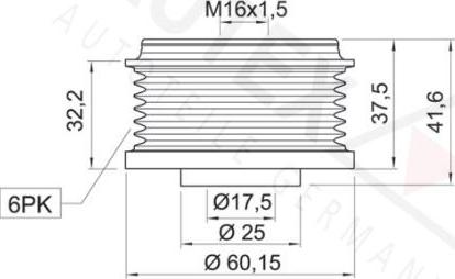 Autex 654196 - Poulie, alternateur autovaste.com