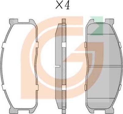 GAMA GA10943 - Kit de plaquettes de frein, frein à disque autovaste.com