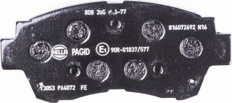 HELLA 8DB 355 016-771 - Kit de plaquettes de frein, frein à disque autovaste.com