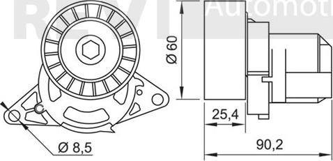 Trevi Automotive TA1692 - Tendeur de courroie, courroie trapézoïdale à nervures autovaste.com