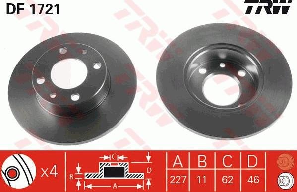 TRW GTD1012 - Kit de freins, frein à disques autovaste.com