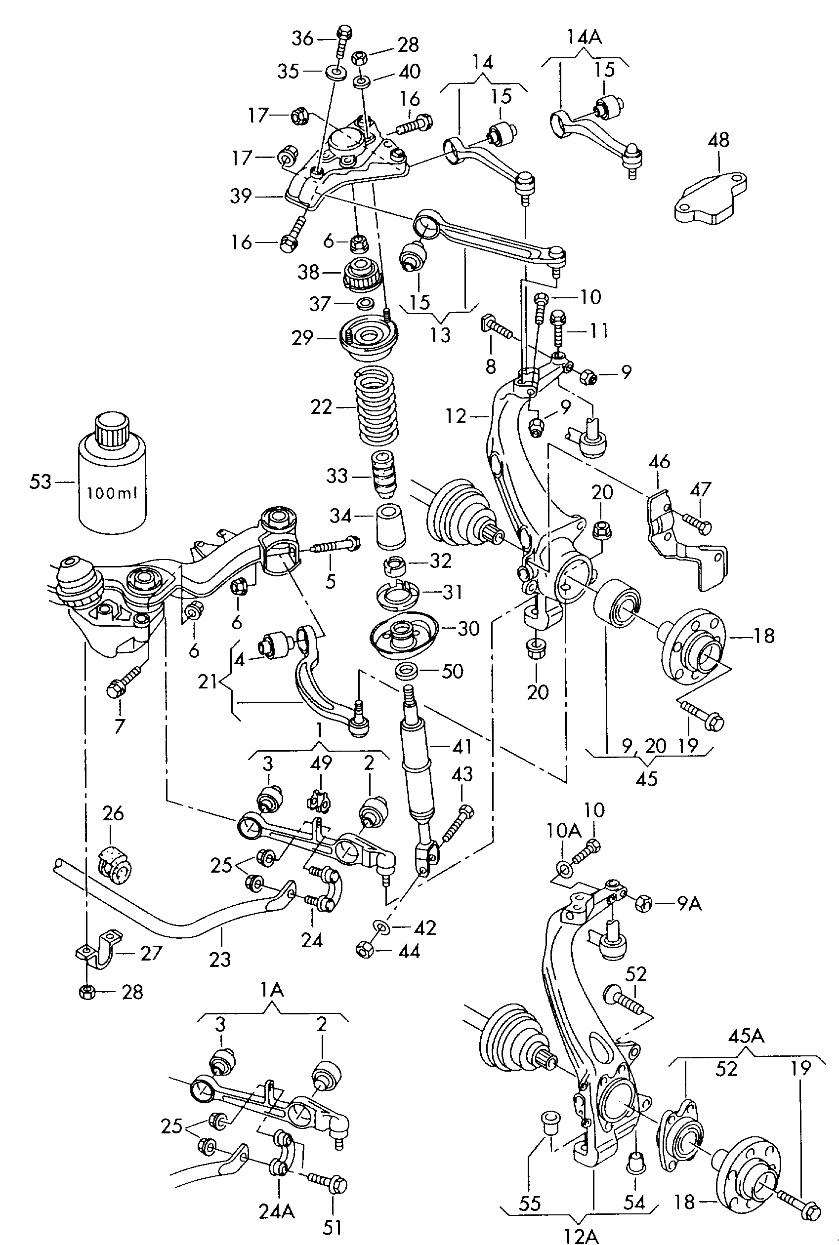 VAG 4D0 407 151 P - Bras de liaison, suspension de roue autovaste.com