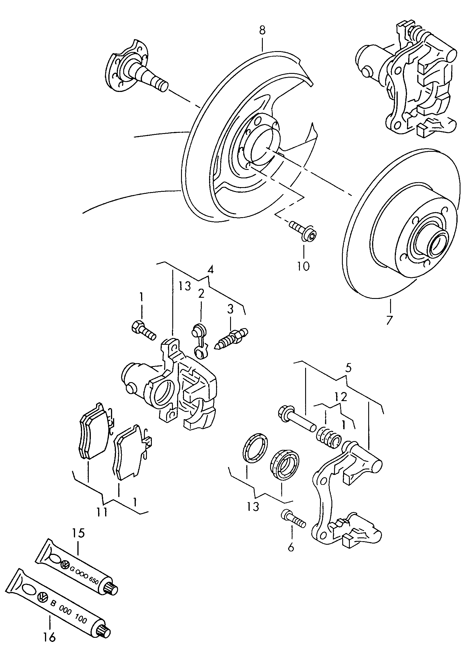 VAG 4D0 698 451 F - Kit de plaquettes de frein, frein à disque autovaste.com