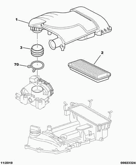 PSA 1444 RH - Filtre à air autovaste.com