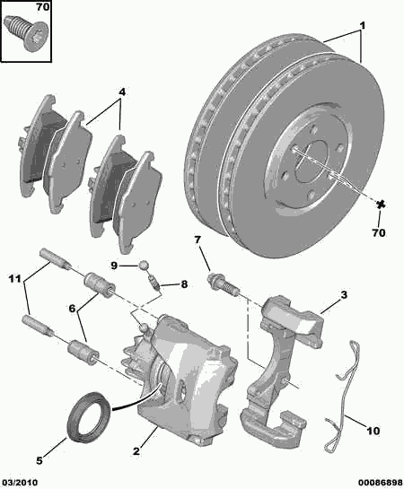 PSA 4448 92 - Kit de réparation, étrier de frein autovaste.com