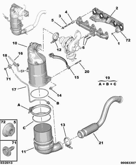 PSA 1714.P2 - Kit d'assemblage, filtre à particules / à suie autovaste.com