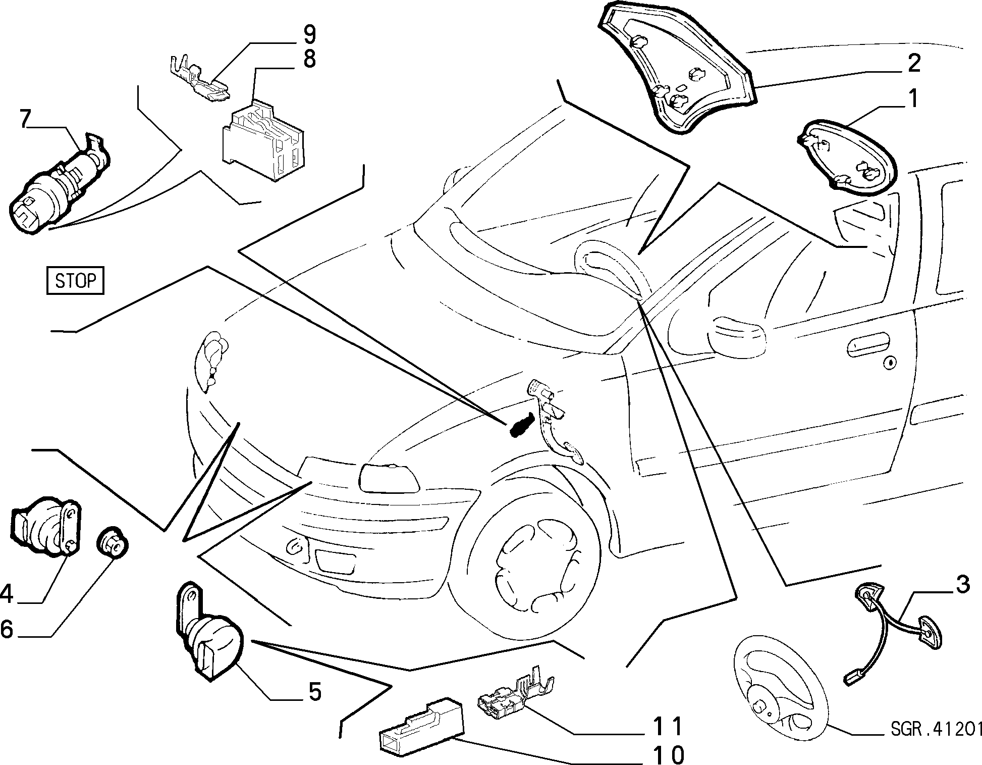 FCA 46433243 - Interrupteur des feux de freins autovaste.com
