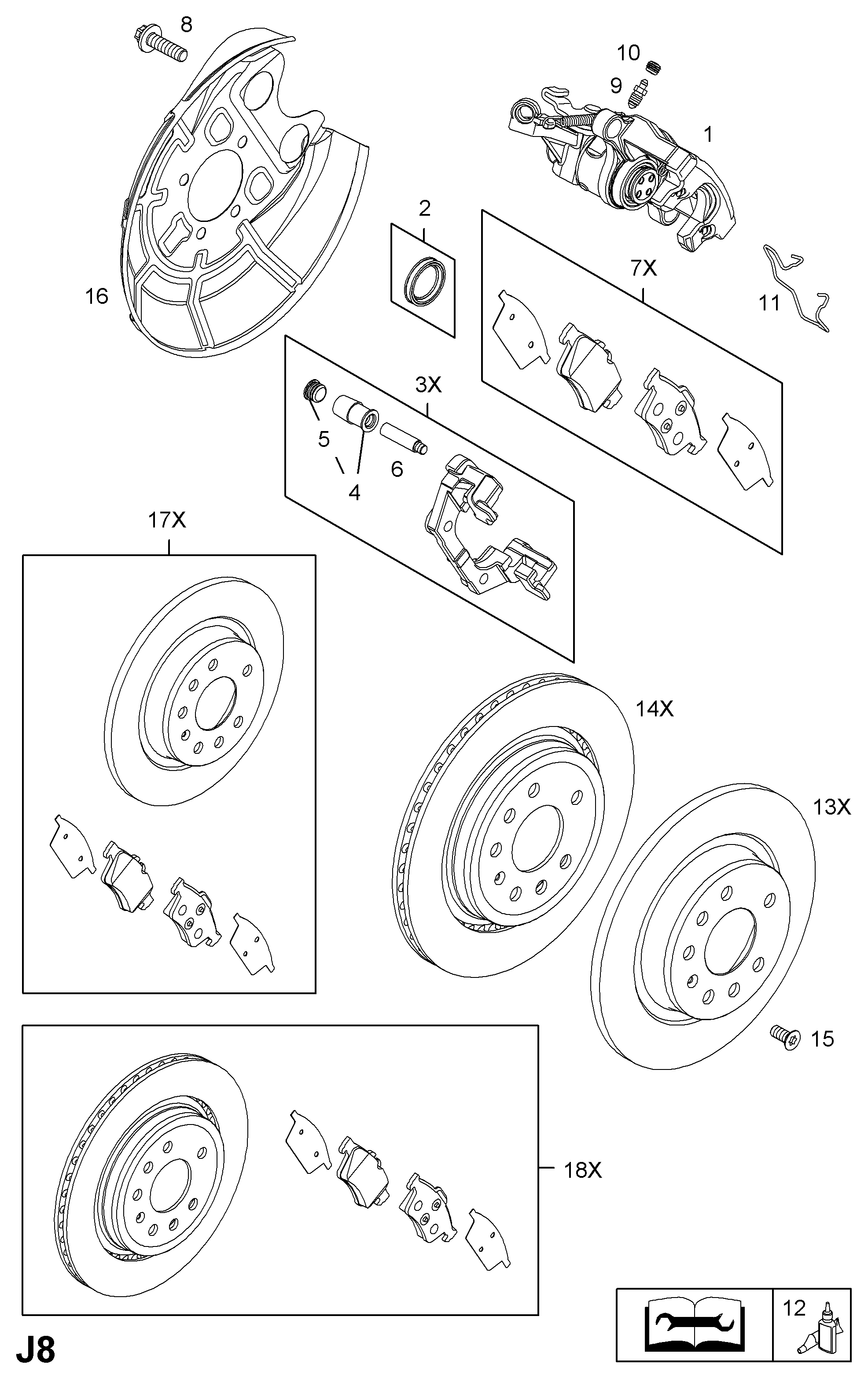 PSA 1605196 - Kit de plaquettes de frein, frein à disque autovaste.com