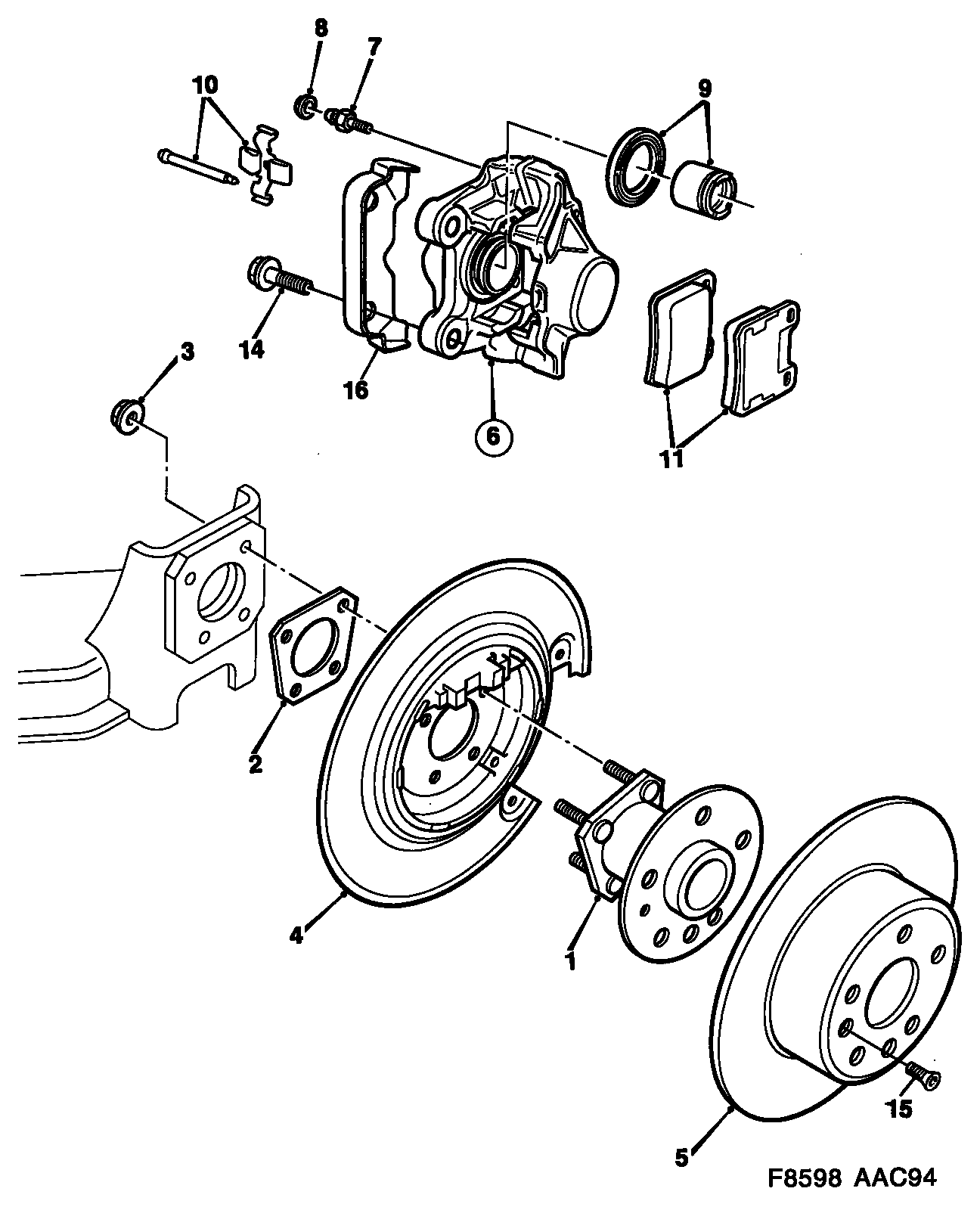 SAAB 4837241 - Kit de plaquettes de frein, frein à disque autovaste.com