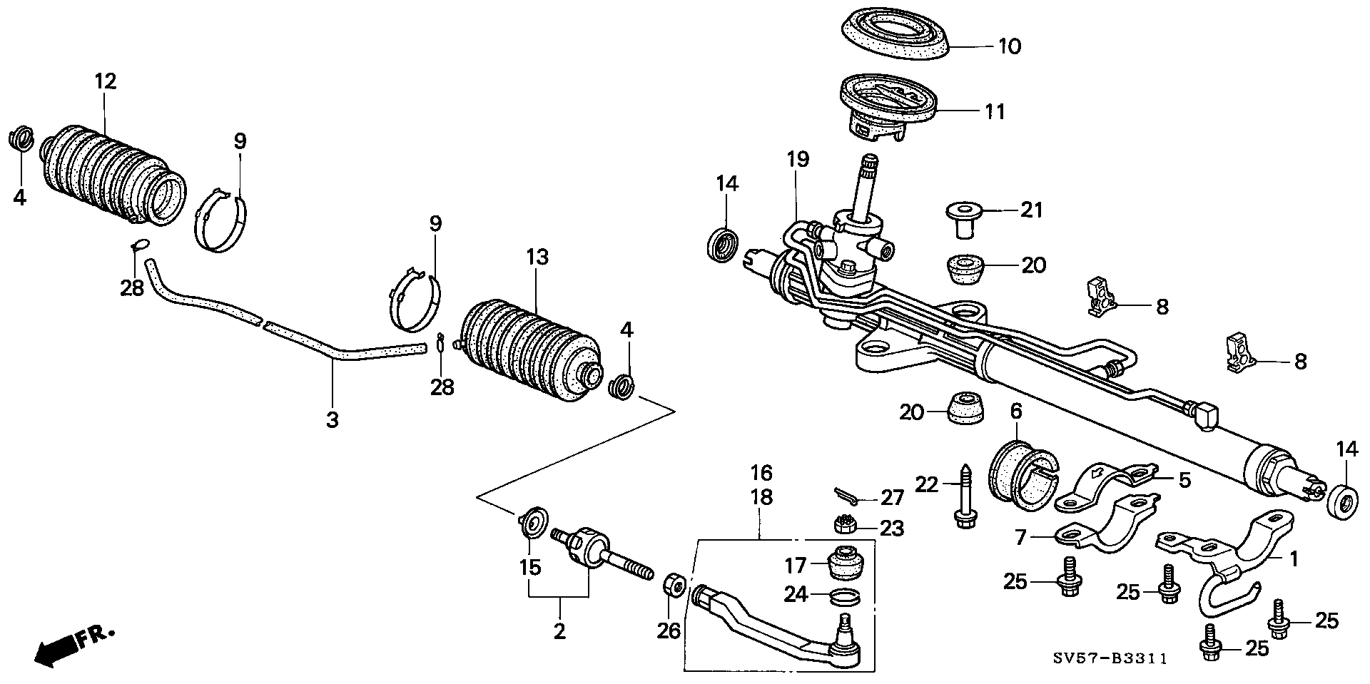 Honda 53434-SD9-000 - Joint-soufflet, direction autovaste.com
