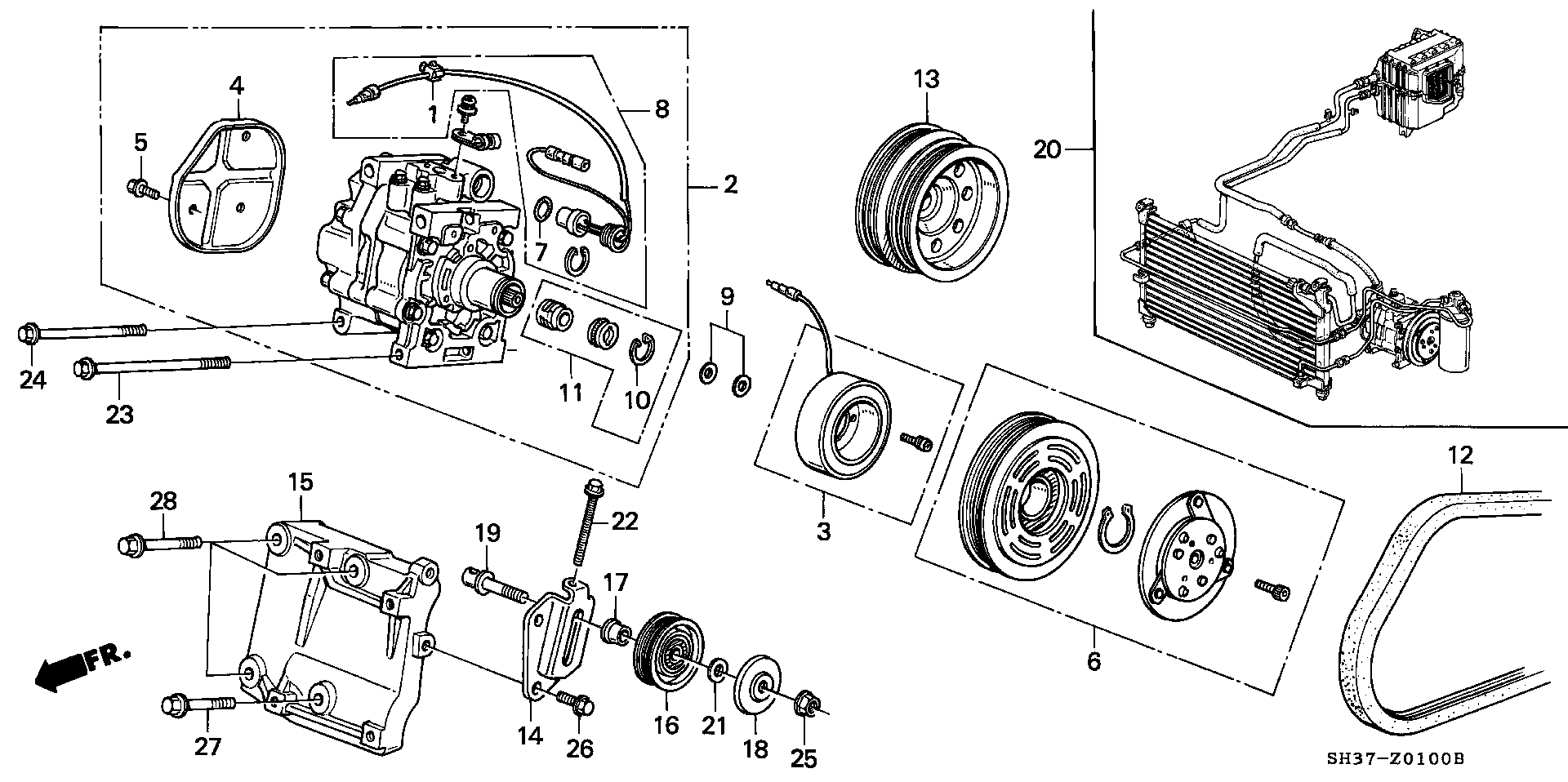 Honda 38920-PM3-003 - Courroie trapézoïdale à nervures autovaste.com