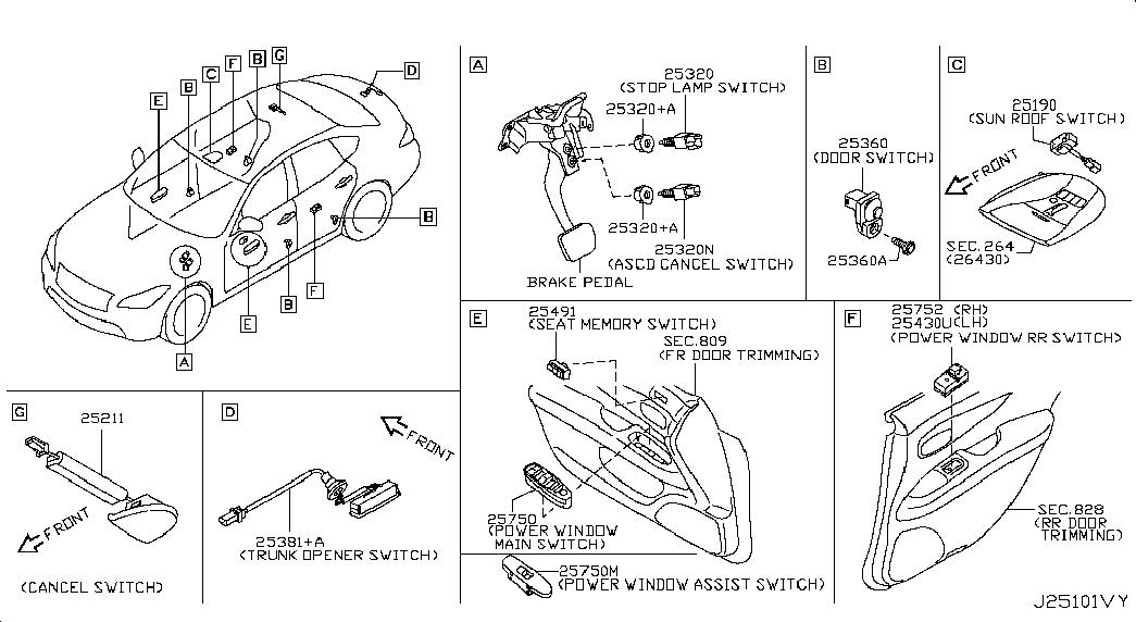 RENAULT 253003RA0A - Interrupteur des feux de freins autovaste.com