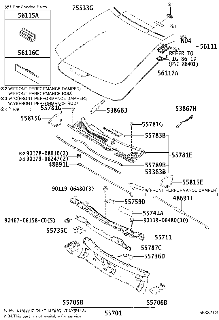 TOYOTA 9017808010 - Kit d'assemblage, amortisseurs autovaste.com
