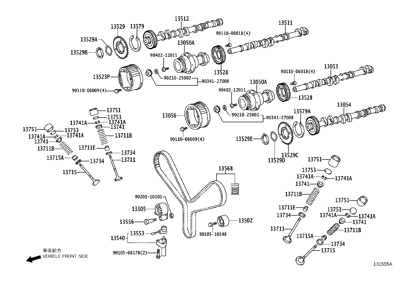 LEXUS 13503-50011 - Poulie renvoi / transmission, courroie de distribution autovaste.com