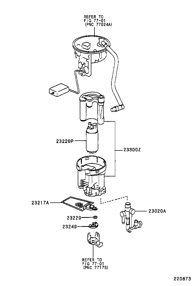 LEXUS 23217-46090 - Filtre, unité d'alimentation de carburant autovaste.com