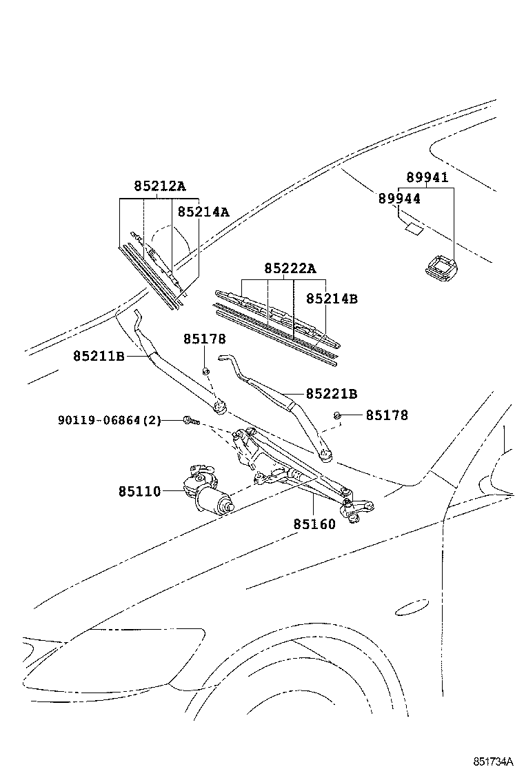 LEXUS 85212-33231 - Balai d'essuie-glace autovaste.com