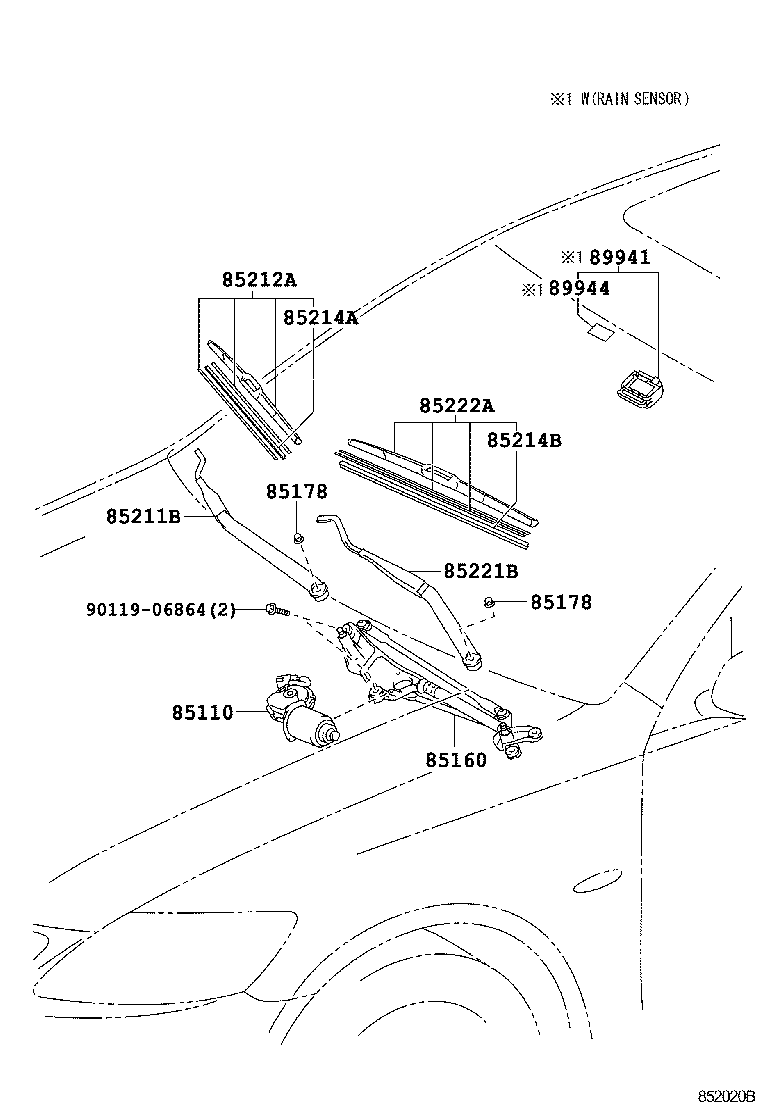 LEXUS 85212-33231 - Balai d'essuie-glace autovaste.com