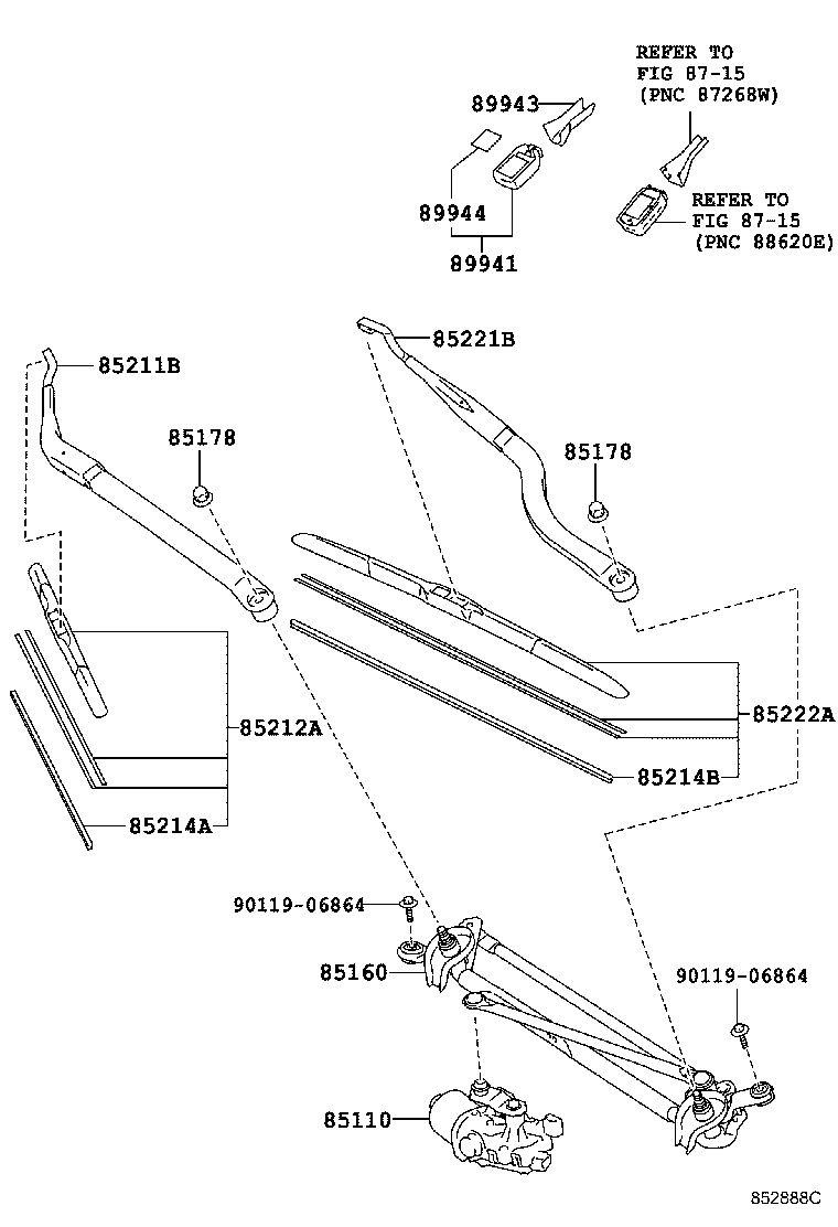 LEXUS 85212-33270 - Balai d'essuie-glace autovaste.com