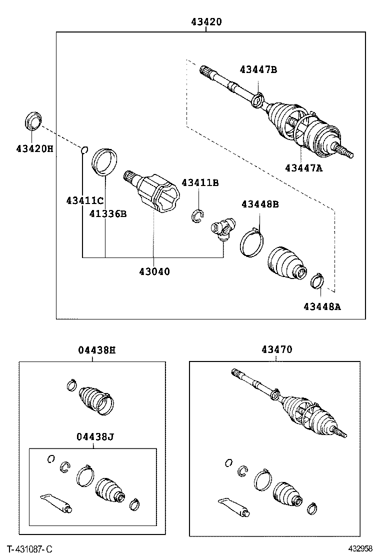 LEXUS 0443860040 - Joint-soufflet, arbre de commande autovaste.com