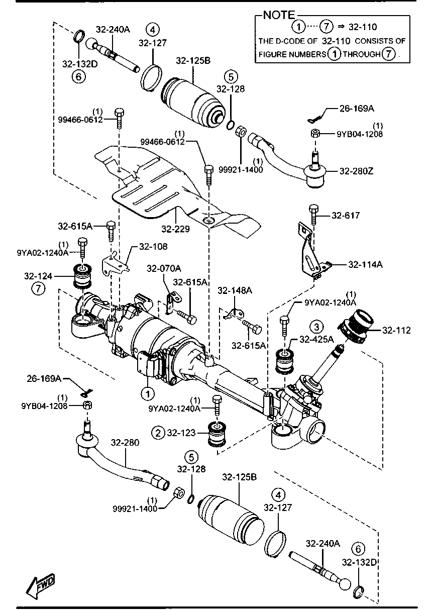 MAZDA GS1D-32-125 - Joint-soufflet, direction autovaste.com