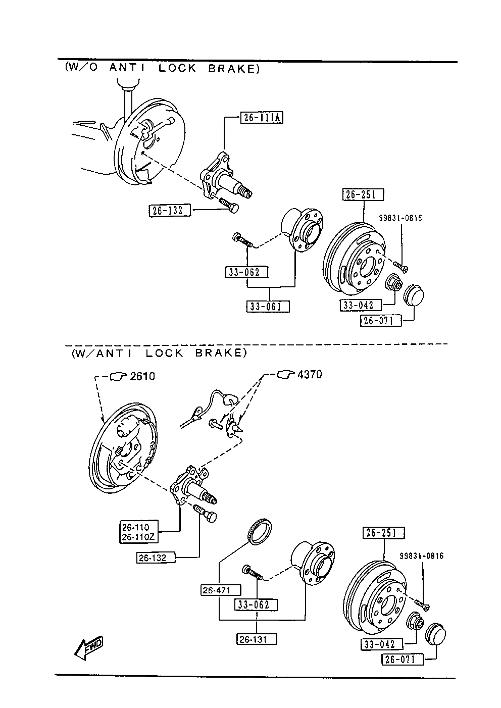 MAZDA D06Y-33-042 - Kit de roulements de roue autovaste.com
