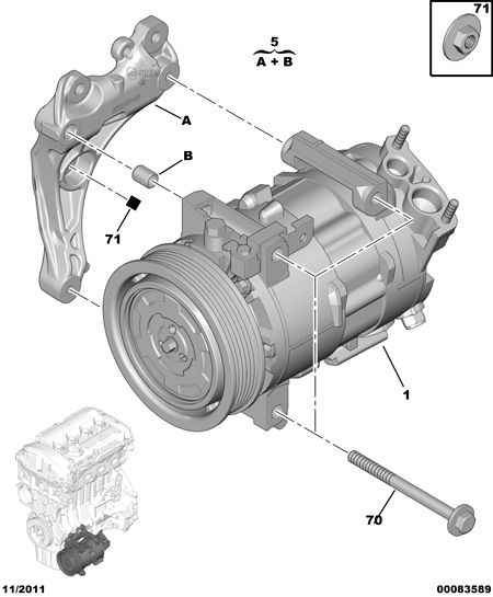 PSA 6453.WF - Compresseur, climatisation autovaste.com