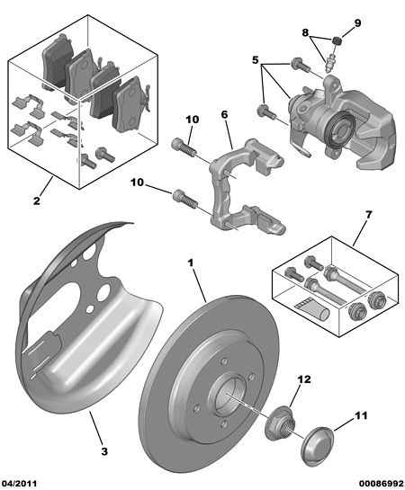 PSA 16 070 832 80 - Kit de plaquettes de frein, frein à disque autovaste.com