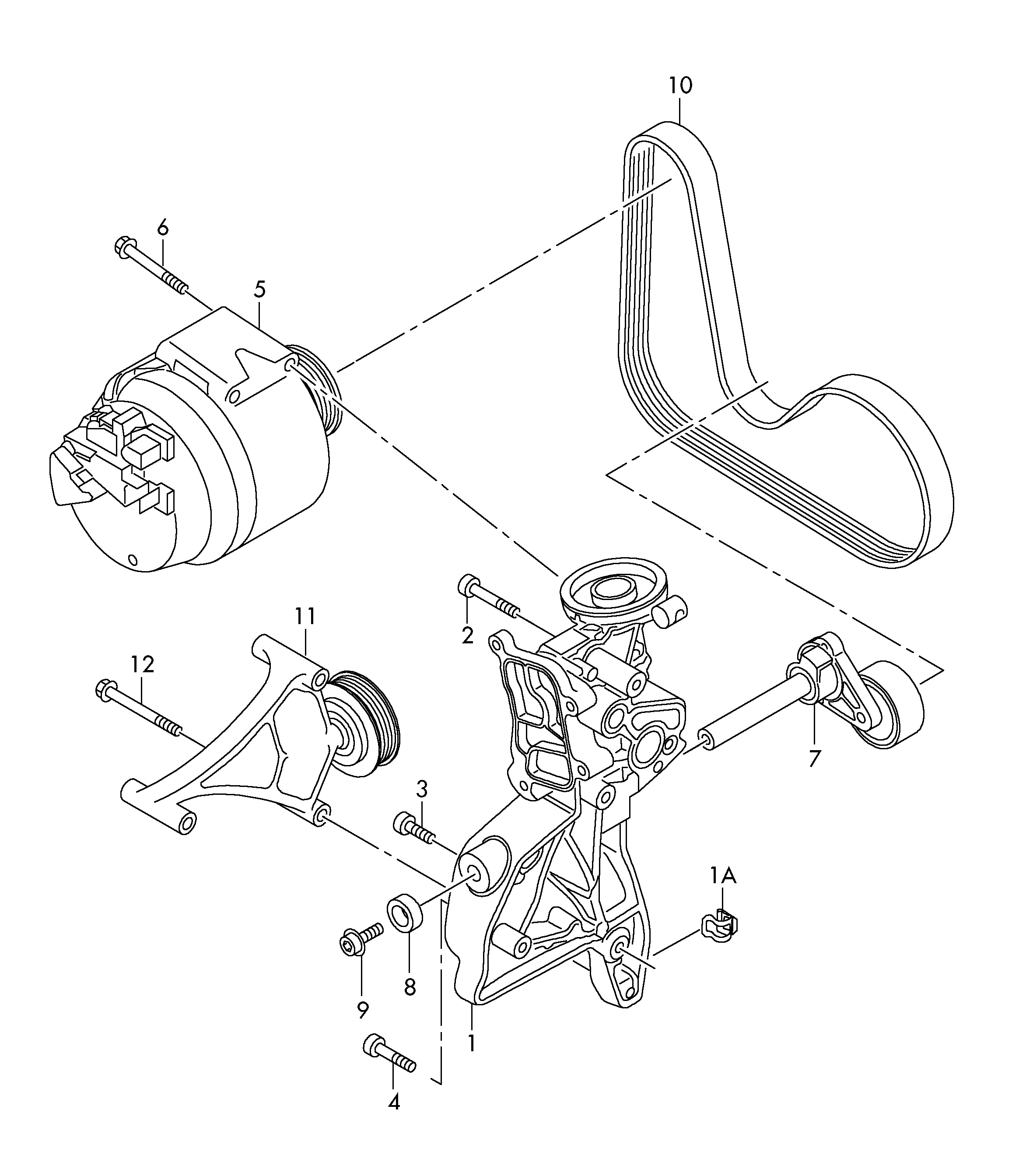 VAG 06J260849D - Jeu de courroies trapézoïdales à nervures autovaste.com