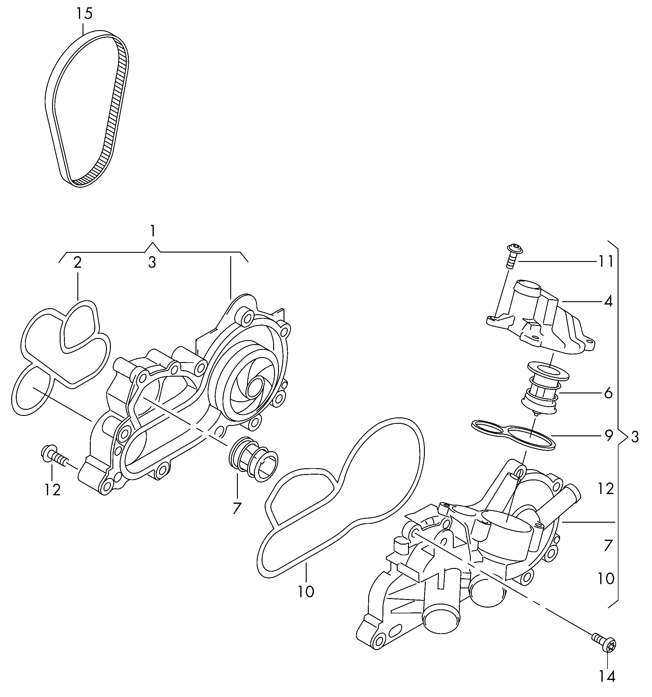 Procodis France KPE3111A - Pompe à eau + kit de courroie de distribution autovaste.com