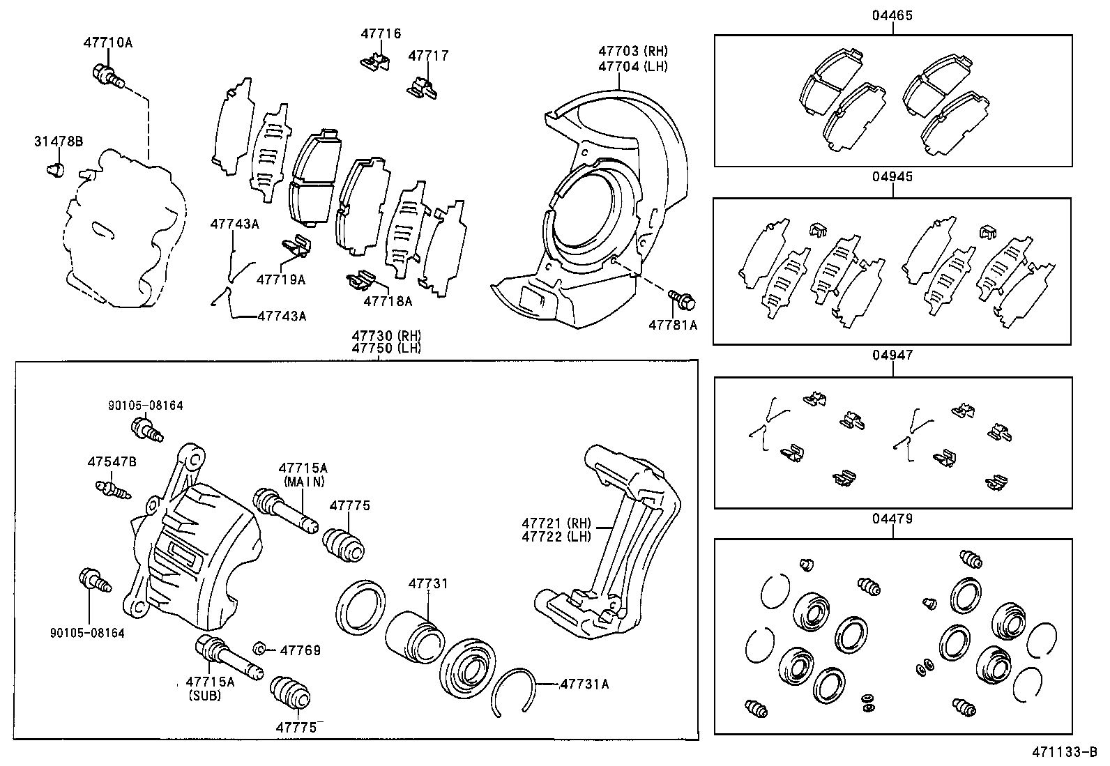 ADVICS A3N031 - Kit de plaquettes de frein, frein à disque autovaste.com