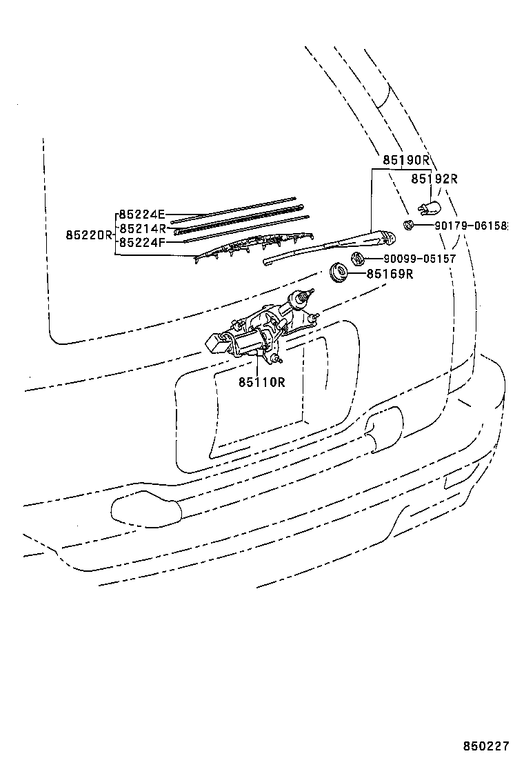 TOYOTA 8524260021 - Balai d'essuie-glace autovaste.com