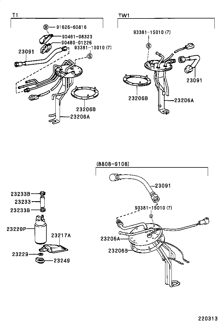 LEXUS 23221-46010 - Pompe à carburant autovaste.com