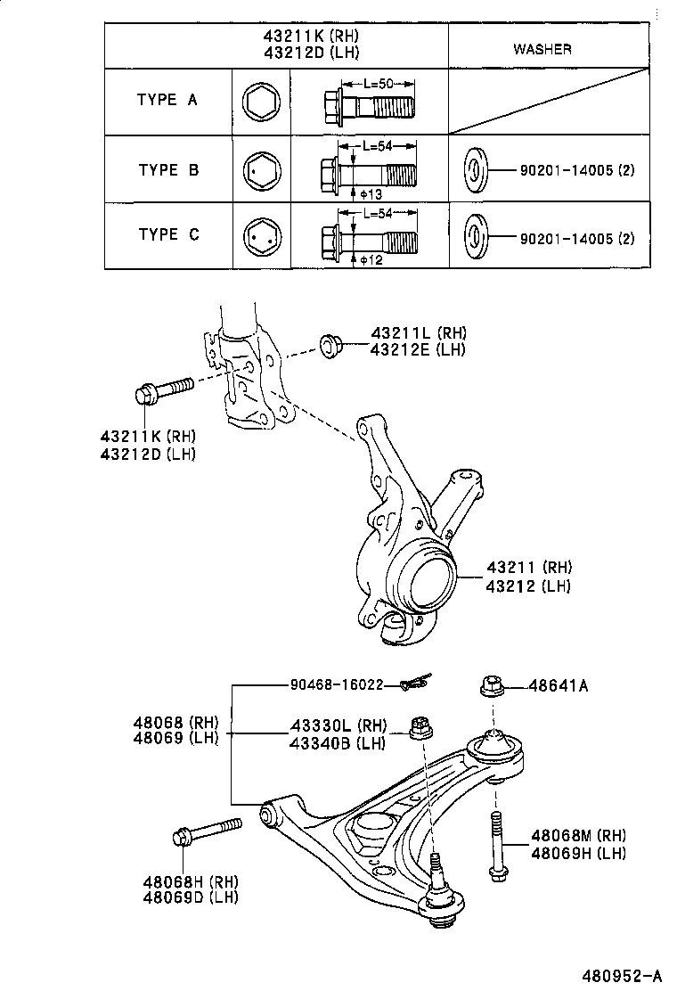TOYOTA 48069-09030 - Bras de liaison, suspension de roue autovaste.com