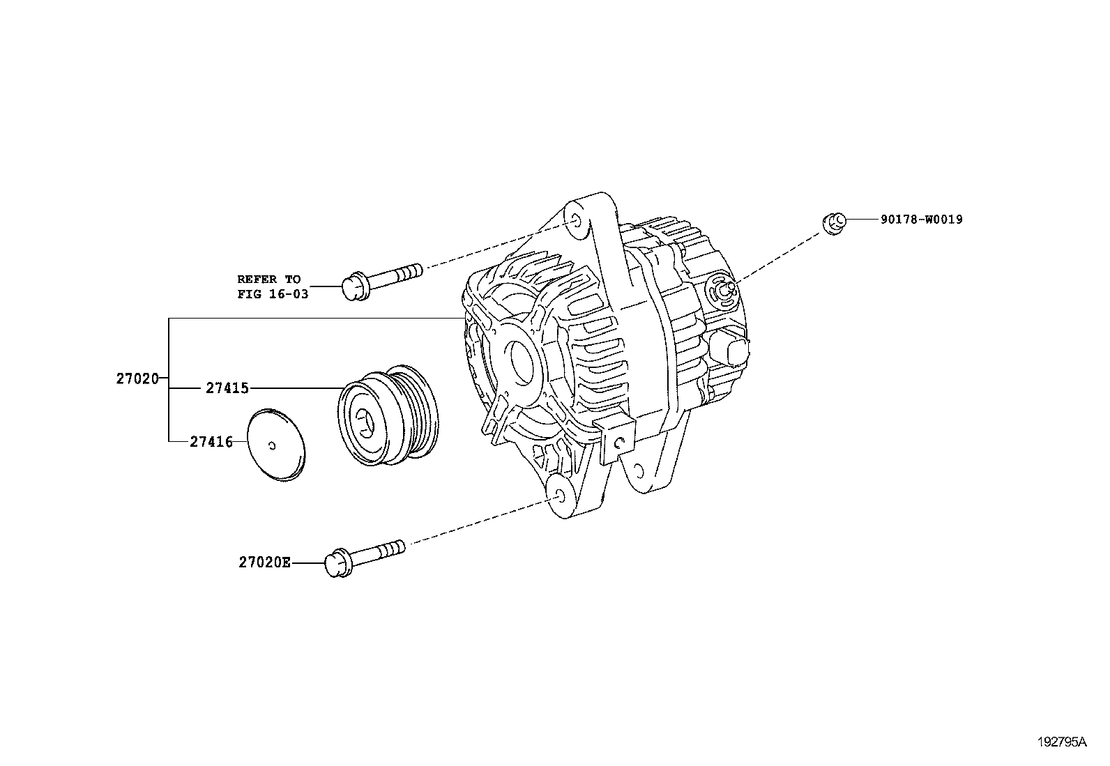 LEXUS 274150T010 - Poulie, alternateur autovaste.com