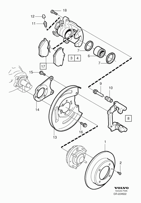 Volvo 30863321 - Kit de réparation, étrier de frein autovaste.com