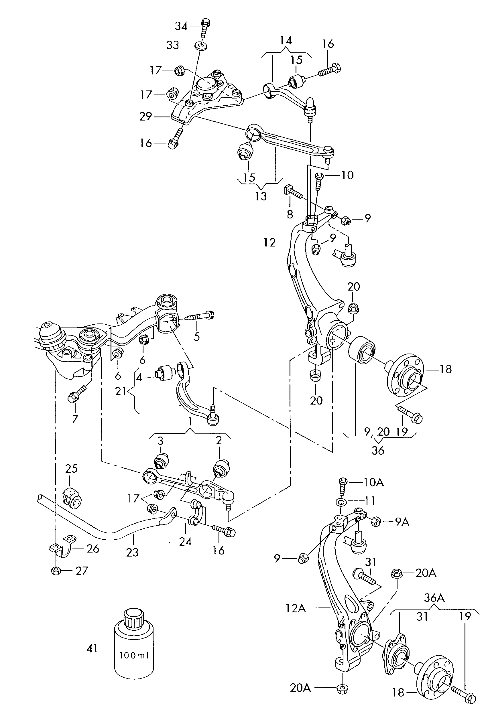 VAG 4D0 407 151 P - Bras de liaison, suspension de roue autovaste.com