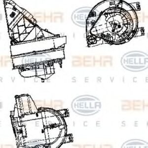 Pulseur d'air habitacle (8EW009158391 - HELLA)