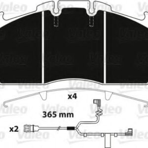 Kit de plaquettes de frein, frein à disque (882220 - VALEO)