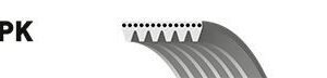 Courroie trapézoïdale à nervures (6PK1218 - GATES)