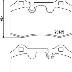 Kit de plaquettes de frein, frein à disque (2016501 - TEXTAR)