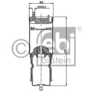 Soufflet à air, suspension pneumatique 35436 FEBI