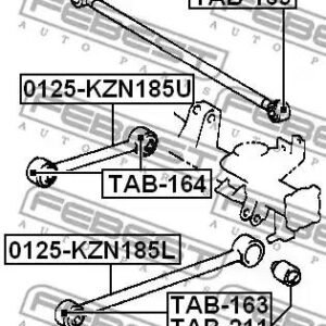 Bras de liaison, suspension de roue (0125-KZN185L - FEBEST)