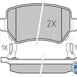 MEYLE 025 234 1715/PD Kit de plaquettes de frein, frein à disque