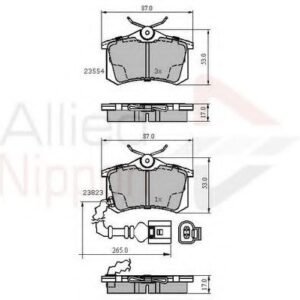 Kit de plaquettes de frein, frein à disque (ADB2797 - COMLINE)