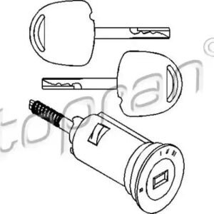 TOPRAN 205 166 Cylindre de fermeture, serrure de contact d'allumage
