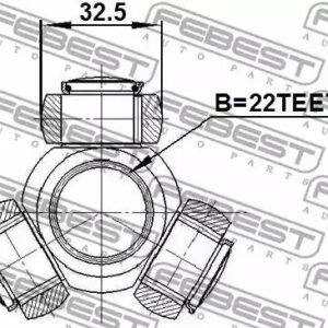 FEBEST 2216-CER Trépied, arbre de commande