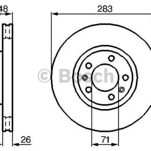 BOSCH 0 986 478 125 Disque de frein