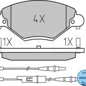 MEYLE 025 232 7717/W Kit de plaquettes de frein, frein à disque