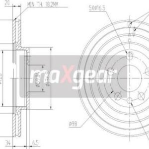 Maxgear 19-0999 Disque de frein