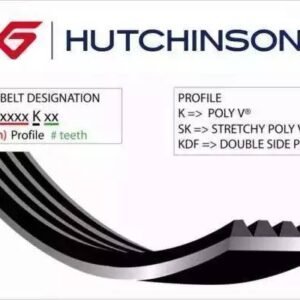 Hutchinson 1125 K 6 Courroie trapézoïdale à nervures